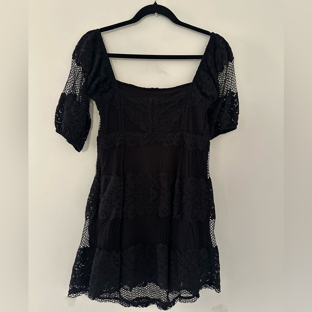 Free People Be Your Baby Black Lace Babydoll Dress - Picture 7 of 10